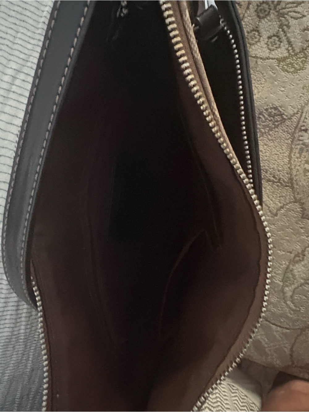 Coach Tan and Dark Brown Signature Crossbody Bag - Picture 5 of 6